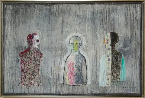 À tous les miens, Mixed media on canvas, 2018